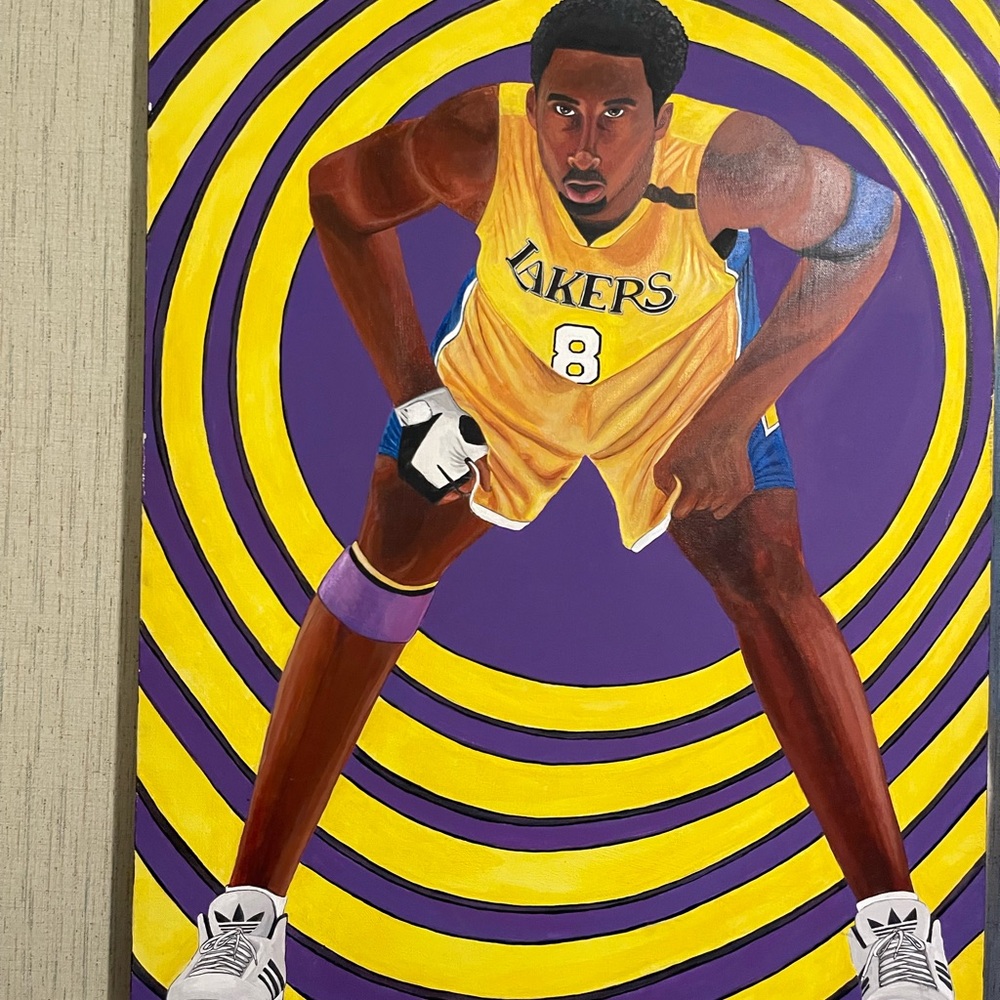 Basketball Legend Art Print - Purple and Yellow